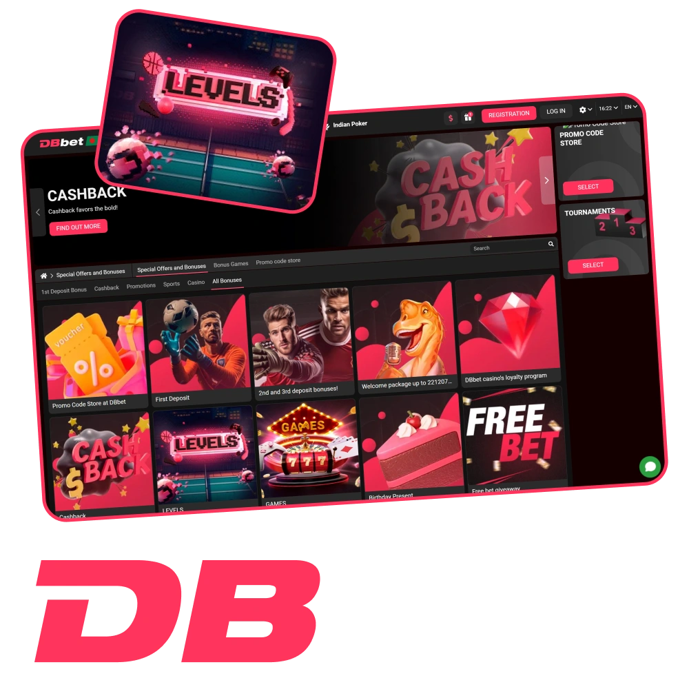 Create an account and get your bonuses for bigger profit at DBbet.