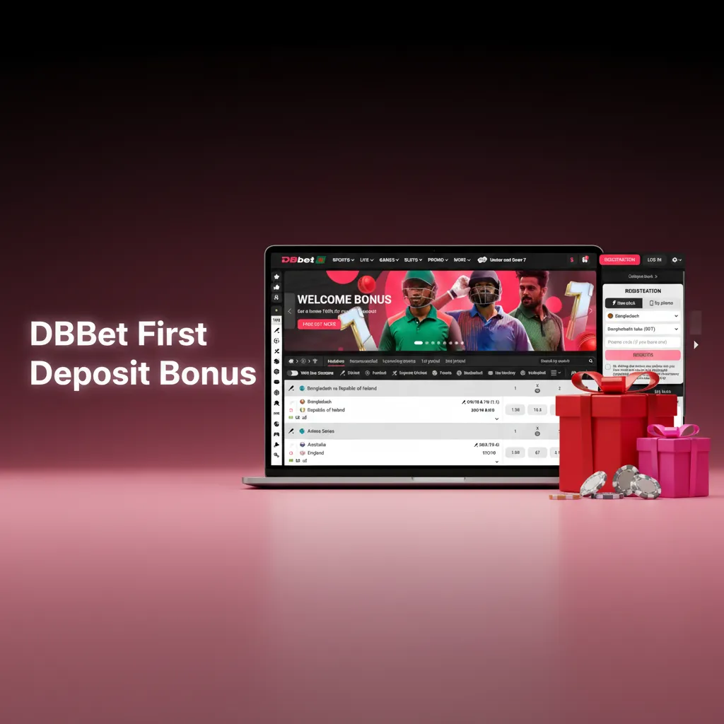 DBBet first deposit bonus: choose Sports 100% up to €100 or Casino up to €1,500 + 150 free spins. Terms apply.