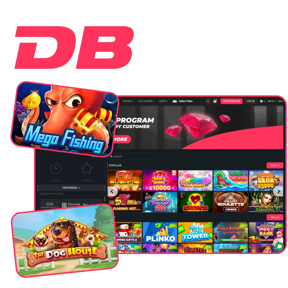 Find your favourite slot games and play them with bonus benefits at DBbet Bangladesh.