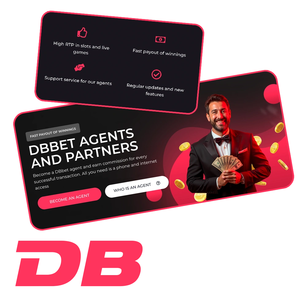 Become a DBbet agent and grow your casino business.