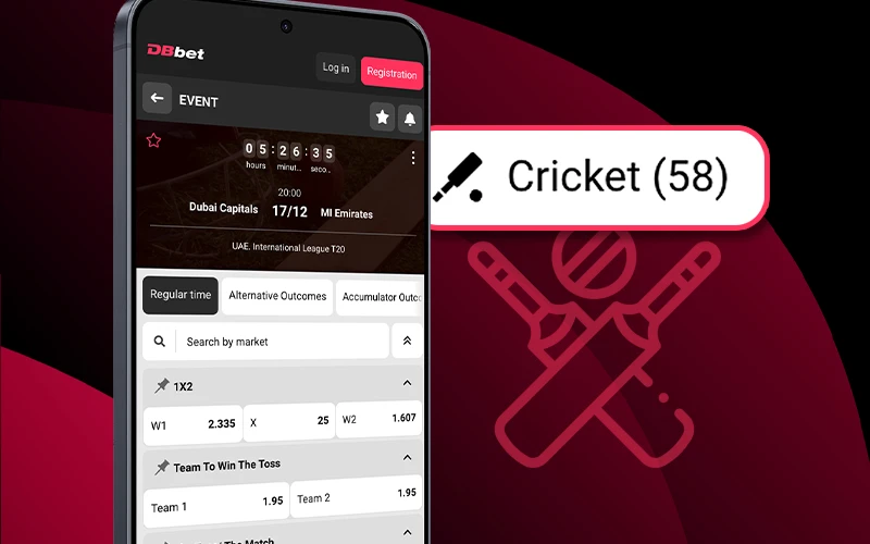 Enjoy cricket betting on the DBbet app and play anytime.