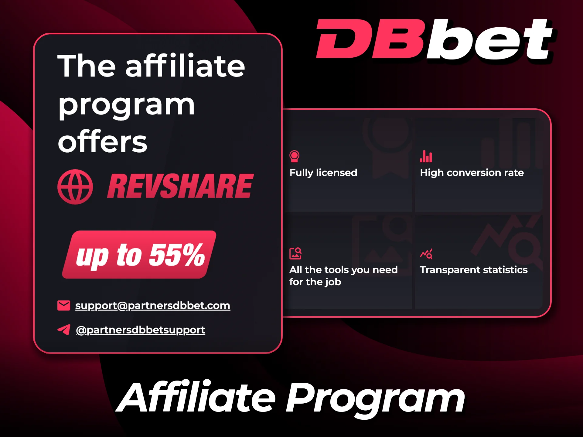Partner with DBbet and earn revenue by promoting the brand today.
