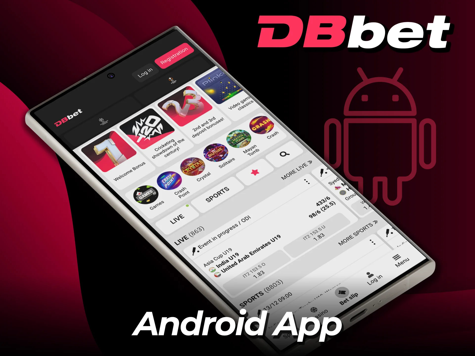 Download the DBbet Android app and bet on the go today.