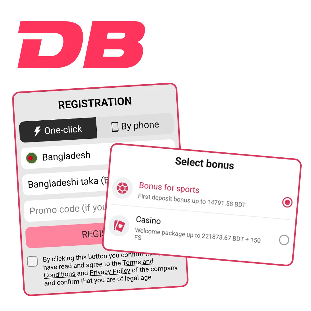 Create an account at official DBbet casino and access to many features and bonuses right away.